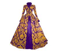 Vestito Palazzo Elegante Medioevo Donna Abito Lungo in Pizzo Costume Pizzo Retro Victorian Carnevale A-Line Abito Masquerade Lolita Party Festa da Ballo Veneziani Costumi