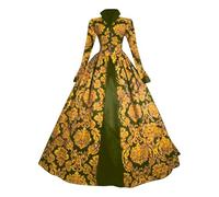 Vestito Palazzo Elegante Medioevo Donna Abito Lungo in Pizzo Costume Pizzo Retro Victorian Carnevale A-Line Abito Masquerade Lolita Party Festa da Ballo Veneziani Costumi