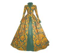 Vestito Palazzo Elegante Medioevo Donna Abito Lungo in Pizzo Costume Pizzo Retro Victorian Carnevale A-Line Abito Masquerade Lolita Party Festa da Ballo Veneziani Costumi