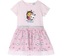 Vestito per Bambini Gabby's Dollhouse - Beige e Rosa - Taglia 4 Anni - Realizzato in 100% Cotone 145 g/m2 - Stampato con Gabby e Le Zampe - Prodotto Originale Disegnato in Spagna