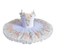 Vestito Professionale Lago dei cigni del Balletto, Vestito Professionale Partito della Ballerina Balletto Balletto dei Bambini Il Costume di Danza di Prestazione,Bianca,100