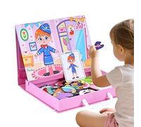 Vestito puzzle - gioco di simulazione double face, puzzle di abito viso, attività per, gioco riutilizzabile con più personaggi | Giocattolo creativo per