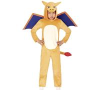 VESTITO SIMILE POKEMON CARNEVALE BAMBINO DRAGONE DI FUOCO DRAGO TUTONE UNISEX