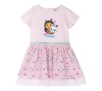 Vestito per bambini Gabby's Dollhouse - Beige e rosa - Taglia 4 anni - Realizzato in 100% cotone 145 g/m2 - Stampato con Gabby e le zampe - Prodotto originale disegnato in Spagna