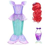 Vestito Sirenetta Bambina Costume Sirena Bambina Vestito Ariel Bambina Costume Ariel Bambina E Accessori Festa Costume Halloween Festa Di Natale Carnevale Cosplay Bambino Partito Vestito,W-120
