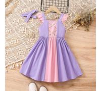 Vestito stile principessa viola per ragazze giovani, mostrando eleganza e grazia. Adatto per varie occasioni come feste, celebrazioni o eventi formali, mostrando la grazia delle ragazze. Perfetto per 