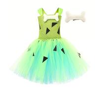 Vestito Strega Halloween Bambina Costume Strega Bambina Vestito con mezza gonna tutù cappello scopa per zucca fascia per capelli gatto zucca Accessori Carnevale Halloween Cosplay