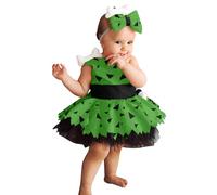 Vestito Strega Halloween Bambina Costume Strega Bambina Vestito con mezza gonna tutù cappello scopa per zucca fascia per capelli gatto zucca Accessori Carnevale Halloween Cosplay