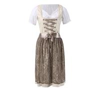 Vestito tradizionale Dirndl da donna, taglie grandi, verde, con camicetta Dirndl, 3 pezzi, abito tradizionale bavarese, elegante bavarese, per Oktoberfest