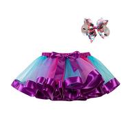 Vestito tutù danza balletto, costume per bambini, gonna + fascia per la testa, Z011-lilla, 7 anni