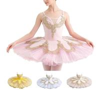 Vestito tutù Saggio Danza Romantico Ballet Donna Bambina DANC282 (IT, Numero, 110, Bianco)