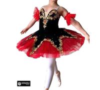 Vestito Tutù Saggio Danza Rosso Carmen Don Chisciotte Kitri Ballet Tutu DANC210