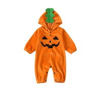 Vestito Zucchetta Neonato Completini Da Carnevale Cosplay Baby Pagliaccetto Da Zucca Bambino Bambina Tuta Di Halloween Body Neonati Set Da Pumpkin Bimbo Bimba Per Halloween, (001-Orange, 12-18 Months)