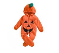 Vestito Zucchetta Neonato Completini Da Carnevale Cosplay Baby Pagliaccetto Da Zucca Bambino Bambina Tuta Di Halloween Body Neonati Set Da Pumpkin Bimbo Bimba Per Halloween, (002-Orange, 18-24 Months)