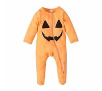 Vestito Zucchetta Neonato Pagliaccetto Da Pumpkin Cosplay Bimbo Bimba Jumpsuit Di Halloween Baby Set Da Zucca Vintage Per Bambini Tuta Da Carnevale Neonati Per Halloween, Cosplay, Feste