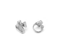 Vestopazzo anello 2 barre irregolari.Diametro anello 2cm circa.Realizzato a mano in alluminio 100% riciclato.Lavorazione artigianale,Unisex.AL16230, taglia unica, argento