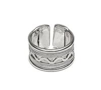 Vestopazzo Anello fascia design onde e righe.Altezza 1 cm circa.Placcato in argento.Nickel tested.Lavorazione artigianale.Unisex.MI5049