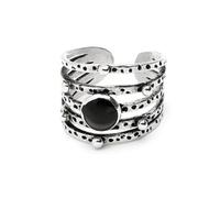 Vestopazzo anello fascia firmamento rebolabile.Placcato in argento.Nickel tested.Lavorazione artigianale.Unisex.LO82153, Taglia unica