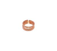 Vestopazzo Anello Oro Rosa e Rame, Fascia Multifili, 5 Linee Effetto Luminoso, Bigiotteria, Nickel Tested, MRG4010