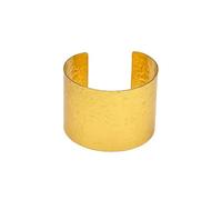 Vestopazzo Bigiotteria Collezione Donna, Bracciale Ottone Dorato Fascia Rigida, Effetto Battuto Ottone Dorato non Trattato Lucidato a Mano, Nickel tested. DD11142