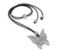 Vestopazzo Bigiotteria Collezione Donna, Collana con Filo Regolabile Nero, Pendente Farfalla, Alluminio riciclato 100%, Nickel tested- Eco-friendly, AL04275