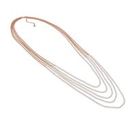 VESTOPAZZO BIGIOTTERIA DONNA COLLANA LUNGA MULTIFILI CRISTALLI MRG1025 ROSA CIPR