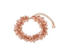 Vestopazzo, Bracciale Oro Rosa e Rame, Grappolo Sfere e Cristalli Rosa Cipria, Nickel Tested, MRG2022