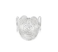 Vestopazzo, Bracciale Placcato Argento, Fascia Aperta Effetto Spirale, Nickel Tested, MI2117