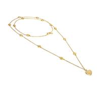 Vestopazzo Collana in Ottone Catena Lunga con Inserti Cuore | Lavorazione artigianale | DD04026