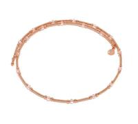 Vestopazzo Collana Modello Girocollo Oro Rosa e Rame, Mix Sfere e Cristalli in Vetro Rosa Cipria, Bigiotteria, Nickel Tested, MRG1019
