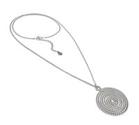 Vestopazzo collana pendente spirale torchon placcata in argento,Nickel tested.Lavorazione artigianale.MI1120
