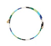 Vestopazzo, Girocollo in Ottone Dorato con Mini Paillettes Multicolore, Nickel Tested, FIS15000