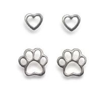 Vestopazzo Orecchini 2 Paia Cuore/Zampa LO80279S