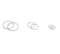 Vestopazzo orecchini a cerchio.Set 3 paia di orecchini.Placcati in argento.Nickel tested.LO80223