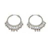 Vestopazzo orecchini cerchietto sfere pendenti placcati in argento,Nickel tested.Lavorazione artigianale.MI3107