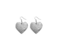 Vestopazzo orecchini cuore con texture corteccia in alluminio 100% riciclato.Lavorazione artigianale.Nickel tested.Unisex