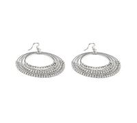 Vestopazzo orecchini multicerchi con micro pepite.Placcato argento,Lavorazione artigianale,nickel tested.MI3053