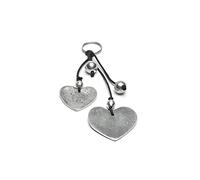 Vestopazzo Portachiavi con cuori. Realizzato a mano in alluminio 100% riciclato. Nickel tested AL06007