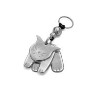Vestopazzo portachiavi a forma di gatto in alluminio 100% riciclato.Unisex.