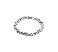 Vestopazzo Vlnet bracciale elastico con ciottoli big(diametro 5 mm) | placcato in argento | Nickel tested| lavorazione artigianale | Unisex | LO00089