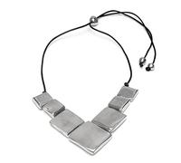 Vestopazzo Vlnet collana a filo con quadrati in alluminio 100% riciclato | tg unica | lunghezza regolabile | Nickel tested | AL02200