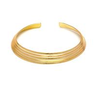 Vestopazzo Vlnet collana girocollo rigido a 5 linee in ottone| Lavorazione artigianale| nickel tested | taglia unica DD00033