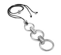 Vestopazzo Vlnet collana pendente filo con ciondolo composto da 3 tondi in alluminio 100% riciclato.Tg unica.Fatto a mano.Unisex
