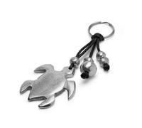 Vestopazzo portachiavi ad anella con tartaruga in Alluminio 100% riciclato.Nickel tested.Lavorazione artigianale,Unisex.AL06067