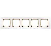 VESTRA cornice quintupla IP20 bianco/oro 3875-27