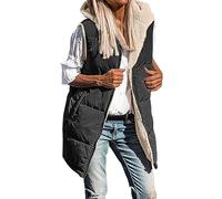 Vests - Plush Lightweight Thermal Coat Solid Color Giacca in Pile Giubbotto Peluche Termica Giacca Teddy con Tasche Cerniera Autunno Inverno Cappotto Fleece Gilet Esterno Autumn