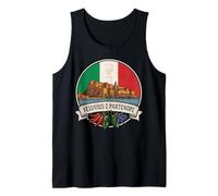 Vesuvio E Partenope Italia Castello Bandiera Stemma Emblema Grafico Canotta