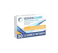 Vesvein Gambe, integratore di Diosmina, Esperidina e Bromelina, sollievo gambe pesanti, 30 compresse - 15gg di trattamento / 1 mese di trattamento nei periodi invernali