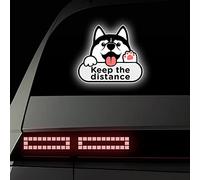 Vesvory 2 adesivi riflettenti per auto con scritta in lingua inglese "Keep The Distance" Please Be Patient Driver, Baby on Board/New Driver, adesivo di avvertimento di sicurezza per auto, camion,