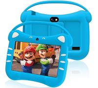 VESWWE Tablet Educativo per Bambini 7 Pollici Android Tablet Bambini con WiFi Bluetooth Doppia Fotocamera 32GB ROM Controllo Parentale Custodia Protettiva (Blu)
